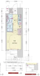 プレサンス大須観音フィエスタ【13階】の間取り