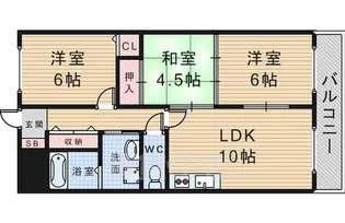 大阪府豊中市西緑丘3丁目【マンション】の間取り