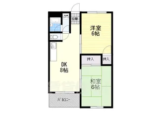大阪府大阪市住吉区我孫子東3丁目【マンション】の間取り