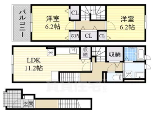 ジュビリー ハウス【2階】の間取り