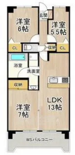 淀川ハイライフマンション【2階】の間取り