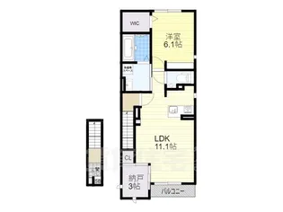 メディカル松下南DX【2階】の間取り