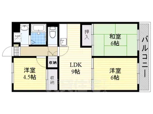パラディアンフレール【2階】の間取り