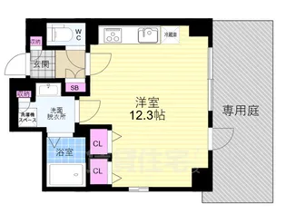 CALM姉小路通【1階】の間取り