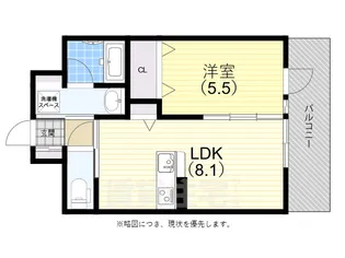 カサ・デ・シャローム【3階】の間取り