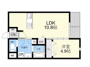 ウェルスクエア西宮北口【1階】の間取り