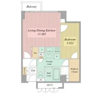 ミュプレ矢場町【13階】の間取り