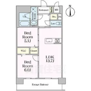フォレストスクエア六番【1階】の間取り