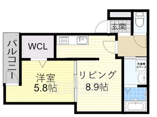 フジパレス長洲公園Ⅰ番館【1階】の間取り
