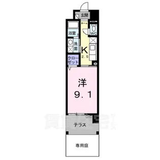 belle・franc祥鳥橋【2階】の間取り