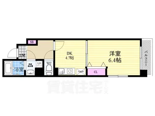 ウエスティ烏丸【2階】の間取り