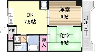 須賀の森シティハイツ【4階】の間取り