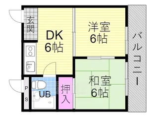 ハイツ大谷【1階】の間取り