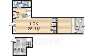 Nijyo nagaya(ニジョウナガヤ)【1階】の間取り