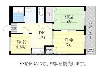 ベルメゾン【3階】の間取り