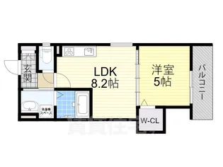 フォレストクリエオーレ宮前町弐番館【2階】の間取り