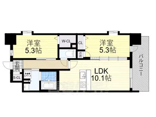 スプランディッド中百舌鳥【3階】の間取り
