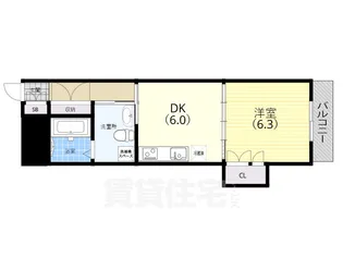 Parkcourt離宮前【1階】の間取り