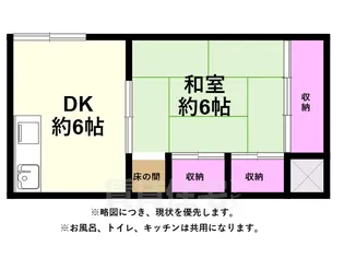 幸福荘【1階】の間取り