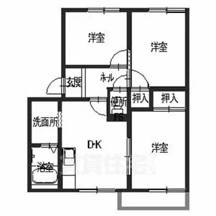 シャトーエクレールC【1階】の間取り