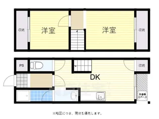 大阪府大阪市東住吉区照ケ丘矢田4丁目【マンション】の間取り