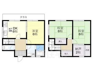 奈良県奈良市敷島町1丁目【テラスハウス】の間取り