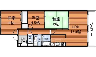 セレストコート浜寺【205号室】の間取り