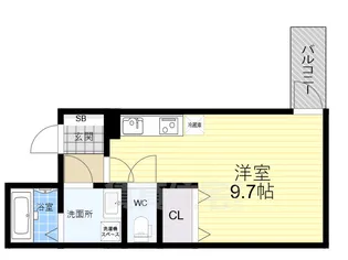 Rinon瓜破東【1階】の間取り