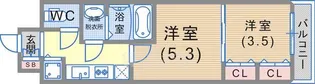 ラヴ神戸三宮【9階】の間取り