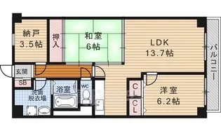 大晋メゾネ西陣今出川【3階】の間取り