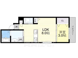リアコート豊中2 NORTH【1階】の間取り