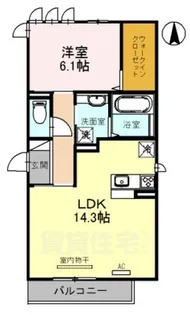 エレガンテ天美 A棟【2階】の間取り