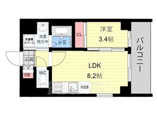 ソルテラス嵯峨嵐山【2階】の間取り