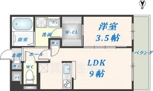 プレサンスNEO長堂アウローラ【4階】の間取り
