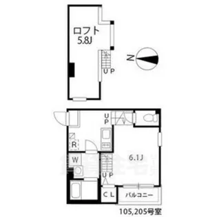 ハーモニーテラス松園【2階】の間取り