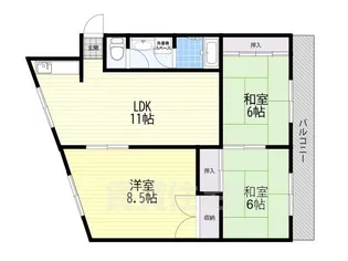 ファイブスター枚方【3階】の間取り