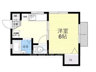 1DKの間取り画像