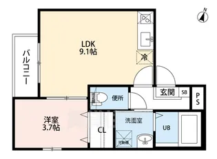 ラポート日比野【3階】の間取り