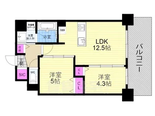 クオリア京都東山【302号室】の間取り