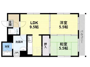ハウゼ七松【5階】の間取り