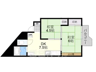 淡路第2ダイヤモンドハイム【4階】の間取り