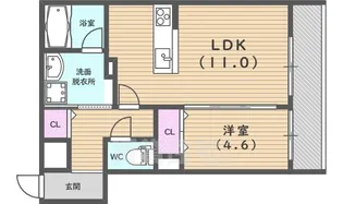 グランドール京都【5階】の間取り