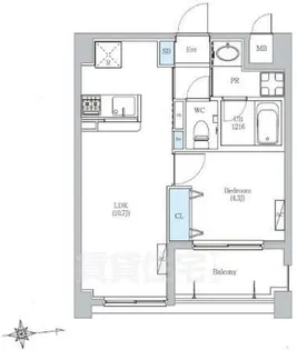 カスタリア壬生【6階】の間取り