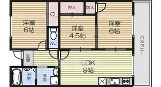 コーポ雅【4階】の間取り