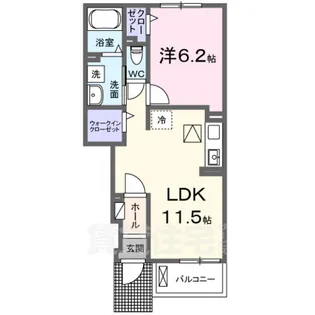 シャンポール砂田【1階】の間取り