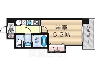 ラグゼ十三本町【13階】の間取り