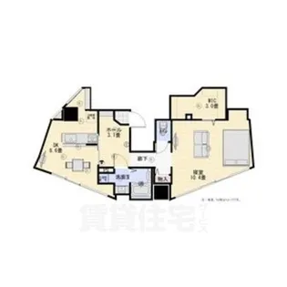 パックス荒畑2【10階】の間取り