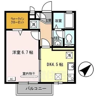 ラ・グラシューズ【1階】の間取り
