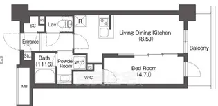 バウスステージ大濠【6階】の間取り