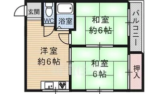 プレアール竹渕東【2階】の間取り